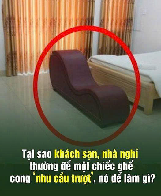 Tại sao khách sạn, nhà nghỉ thường để một chiếc ghế cong ‘như cầu trượt’, nó để làm gì?