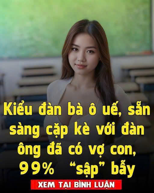 Kiểu đ:àn bà ô u:ế, sẵn sàng c:ặ:p kè với đ:àn ông đã có vợ con, 99% “s::ập” b:ẫ:y